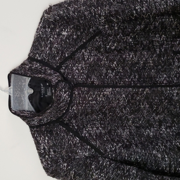 Sandro sportswear black & white tweed evening jacket, blazer, womens size medium - Picture 2 of 9